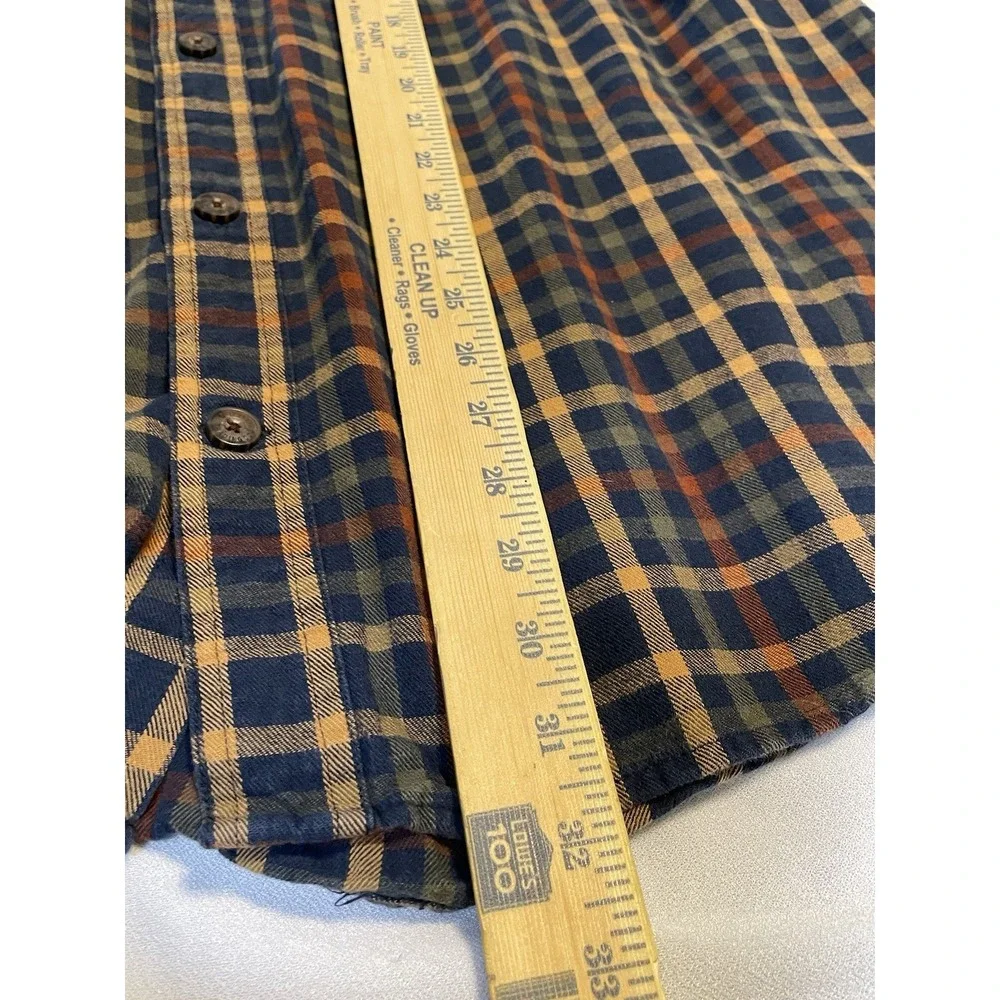 Duluth Trading Co Flannel Mens XL Multicolor‎ Plaid Relaxed Fit Button Shirt